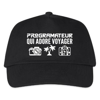 Voyageurs & Programateurs : Passion & Découverte - Casquette de baseball Enfant - noir - Devant