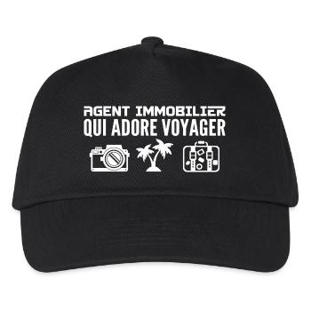 Travelers & Real Estate Agents Passion & Discovery - Kids’ Baseball Cap - black - Front
