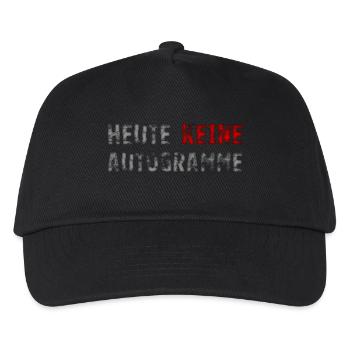 heute keine autogramme - Kinder Basecap - Schwarz - Vorne