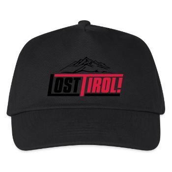 lost-tirol-v1 - Kinder Basecap - Schwarz - Vorne