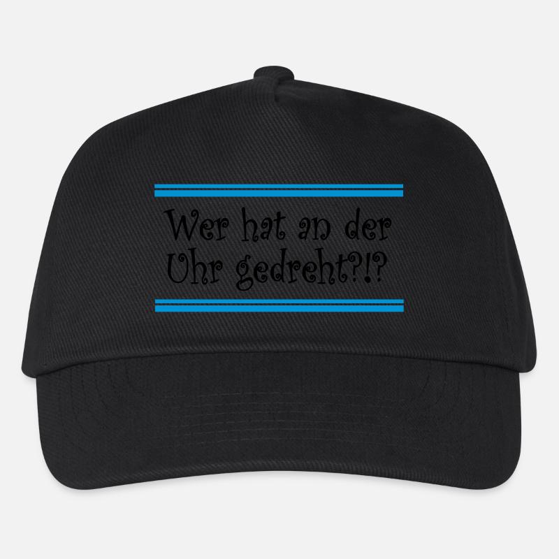Uhr - Kinder Basecap - Schwarz