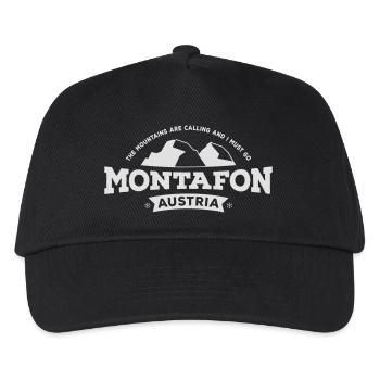 Montafon Mountains white - Kinder Basecap - Schwarz - Vorne