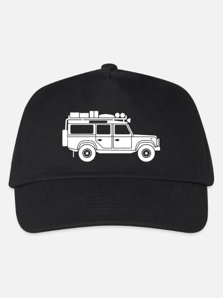 Defender D110-White - Kinder Basecap - Schwarz
