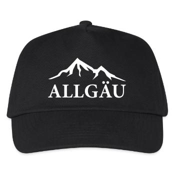 Allgäu mit Bergen - Kinder Basecap - Schwarz - Vorne