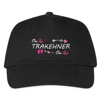 One Love One Life Trakehner Pferd - Kinder Basecap - Schwarz - Vorne