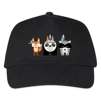 Indianer - Kinder Basecap - Schwarz - Vorne
