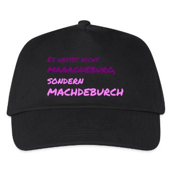 Magdeburg / Elbe / Sachsen-Anhalt / Geschenk - Kinder Basecap - Schwarz - Vorne