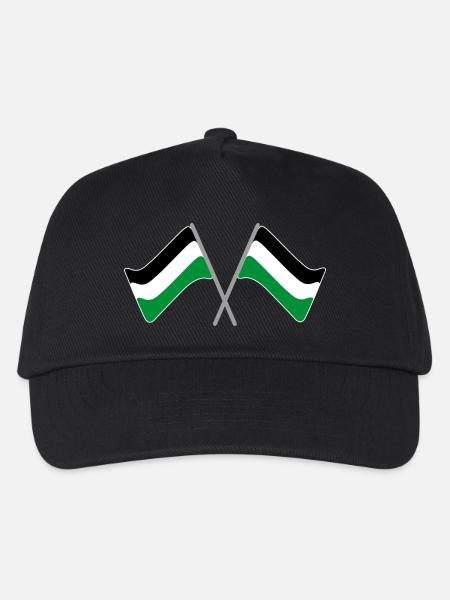 Drapeau noir-blanc-vert | stade de football de drapeau - Casquette de baseball Enfant - noir