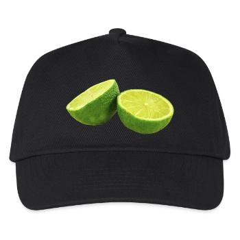 lemon limette zitrone citrus veggie gemuese fruits - Kinder Basecap - Schwarz - Vorne
