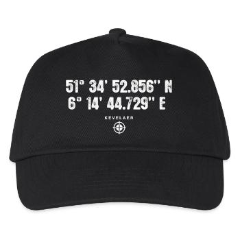 Kevelaer Geocacher Geschenk Standort GPS Stadt - Kinder Basecap - Schwarz - Vorne