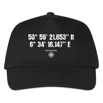 Bedburg Geocacher Geschenk Standort GPS Stadt - Kinder Basecap - Schwarz - Vorne