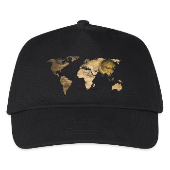 WORLD MAP - Kids’ Baseball Cap - black - Front