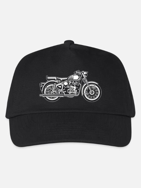 Motorrad / Motorcycle 02_weiß - Kinder Basecap - Schwarz