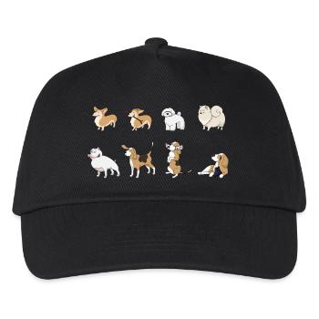 Hunde witzig - Kinder Basecap - Schwarz - Vorne