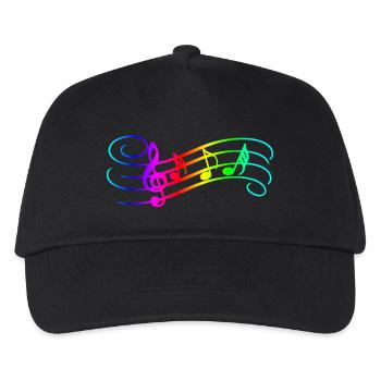 Music Notes - Kids’ Baseball Cap - black - Front