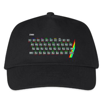 ZX81 (Zed-Ex) Spectrum Keyboard - Kinder Basecap - Schwarz - Vorne