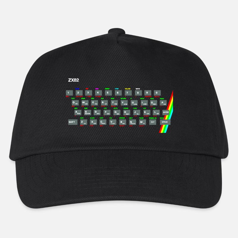 ZX81 (Zed-Ex) Spectrum Keyboard - Kinder Basecap - Schwarz