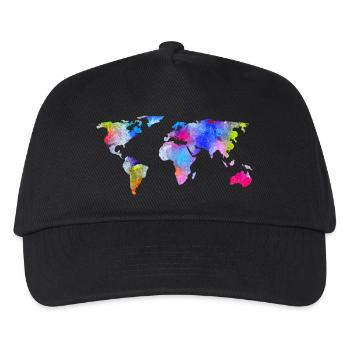 map of the world - Kids’ Baseball Cap - black - Front