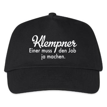 KLEMPNER - Kinder Basecap - Schwarz - Vorne