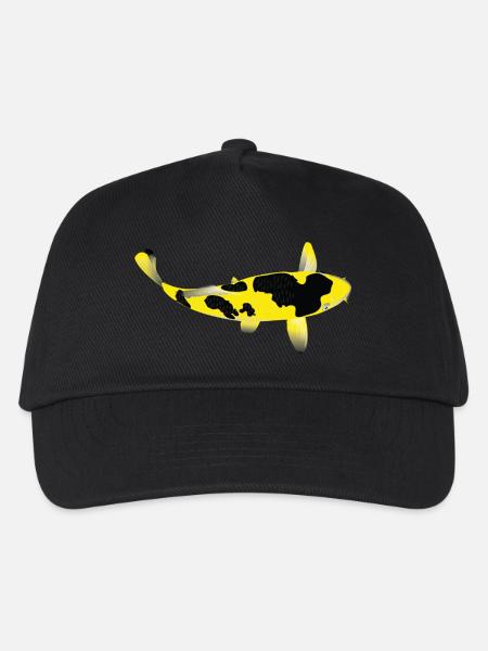 Koi-Karpfen - Gelb und Schwarz - Kinder Basecap - Schwarz