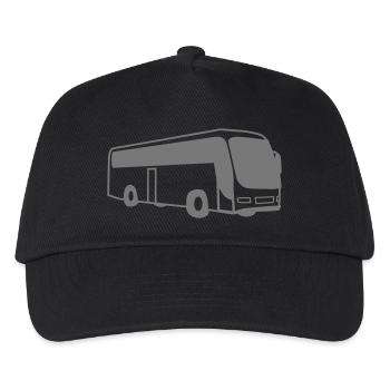 bus Busfahrer - Kinder Basecap - Schwarz - Vorne