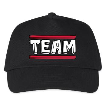 cartoon comic bar logo party group brushstric - Kids’ Baseball Cap - black - Front