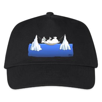 Eisberg Chillen - Kinder Basecap - Schwarz - Vorne