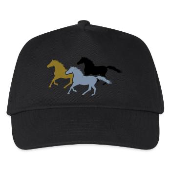 Herd of Galloping Horses - Kids’ Baseball Cap - black - Front