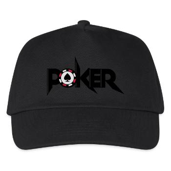 Poker - Kinder Basecap - Schwarz - Vorne