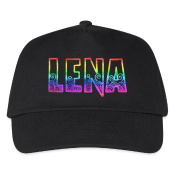 lena rs regenbogen - Kinder Basecap - Schwarz - Vorne
