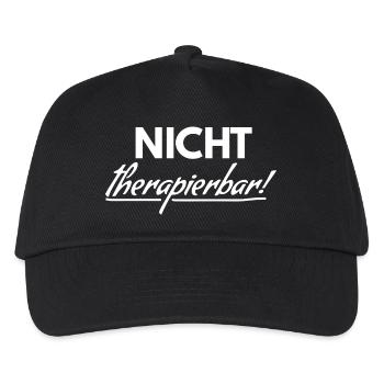Nicht Therapierbar: Humorvolles Statement - Kinder Basecap - Schwarz - Vorne