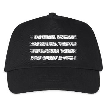 Motifs rayures / VINTAGE - Blanc - Casquette de baseball Enfant - noir - Devant