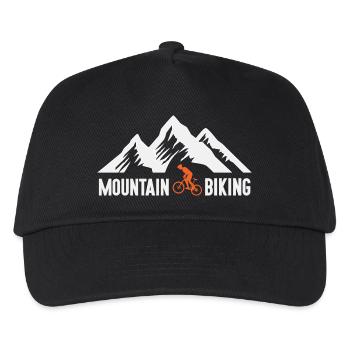 Mountainbiken - Kinder Basecap - Schwarz - Vorne
