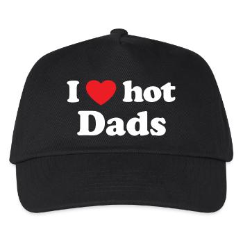 I love hot dads - Kinder Basecap - Schwarz - Vorne