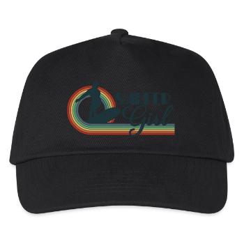 Retro Surfer Girl Surfboarder Surfing Surfboarding - Kids’ Baseball Cap - black - Front