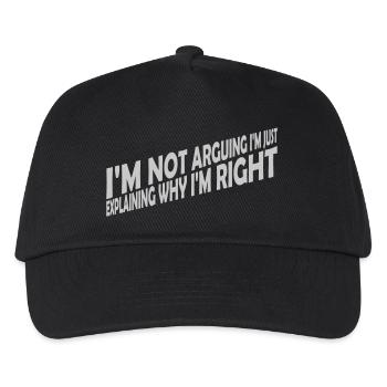 I m not arguing - Kids’ Baseball Cap - black - Front