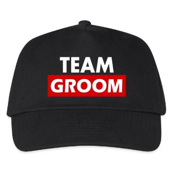 Team groom - Kids’ Baseball Cap - black - Front