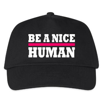 Be a nice human - Kids’ Baseball Cap - black - Front