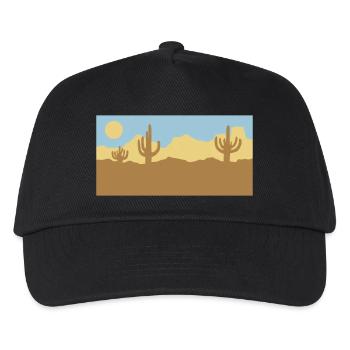 Wüste Landschaft Silhouette Skyline - Kinder Basecap - Schwarz - Vorne