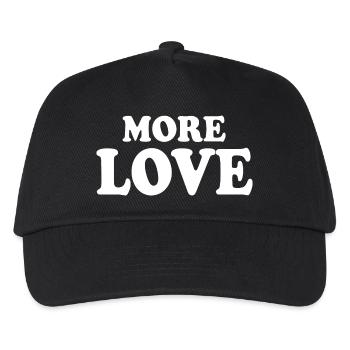 More love - Kinder Basecap - Schwarz - Vorne