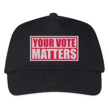 your vote matters Zitat - Kinder Basecap - Schwarz - Vorne