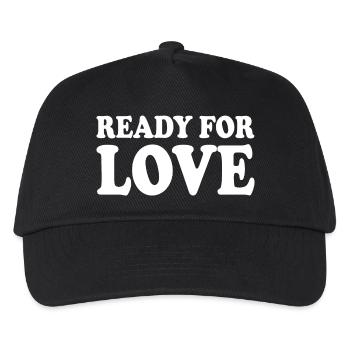 Ready for love - Kinder Basecap - Schwarz - Vorne