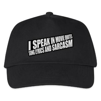speak lyrics and sarcasm - Kids’ Baseball Cap - black - Front