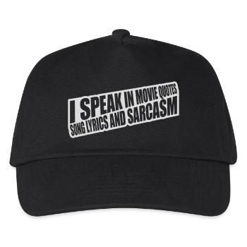 speak lyrics and sarcasm - Kids’ Baseball Cap - black - Front