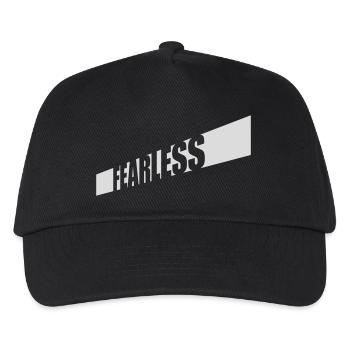 fearless Text Quote Design - Kids’ Baseball Cap - black - Front