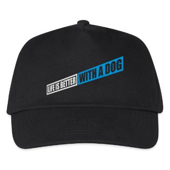 better with a dog - Kids’ Baseball Cap - black - Front