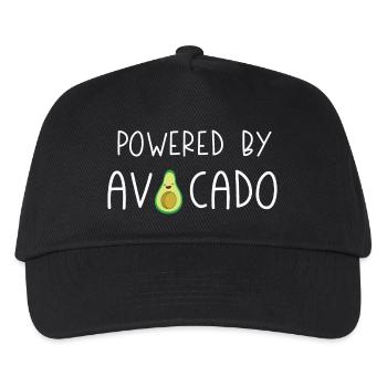 Powered by Avocado - Kids’ Baseball Cap - black - Front