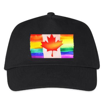 Kanada Flagge LGBTQ - Kinder Basecap - Schwarz - Vorne