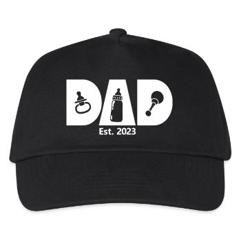 Dad Est. 2023, Dad To Be, Pregnancy Announcement - Kids’ Baseball Cap - black - Front