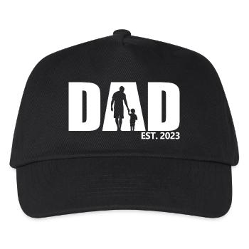 Dad Est. 2023, Dad To Be, Pregnancy Announcement - Kids’ Baseball Cap - black - Front